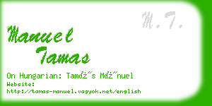 manuel tamas business card